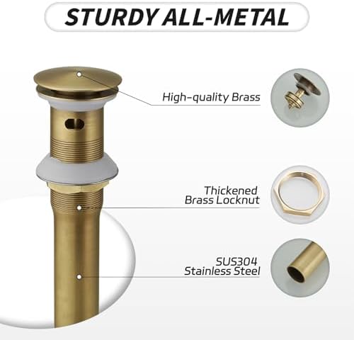 BWE Bathroom Sink Pop-Up Drain Stopper - Image 4