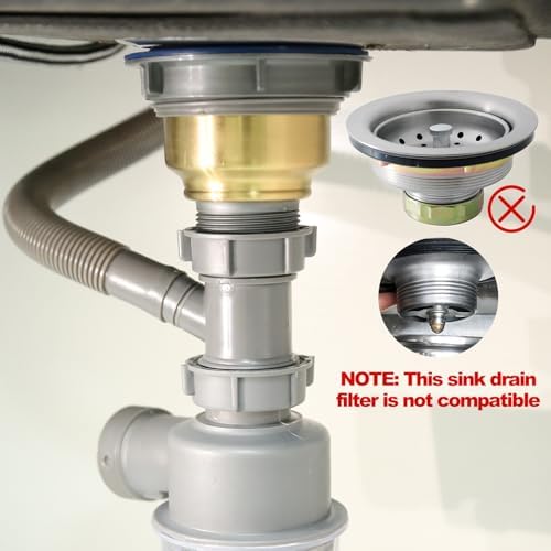 1-1/2 Inch Dishwasher Kitchen Drain Pipe Hose Adapter Wye, Kitchen Sink Pipe - Image 7