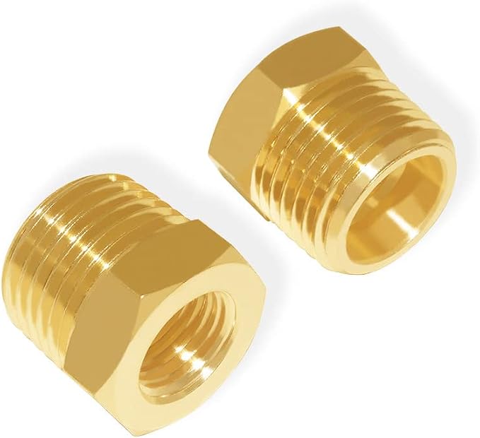 Hooshing 6PCS Brass Reducer Hex Bushing 1/2" NPT Male x 1/8" NPT Female | Heavy - Image 5