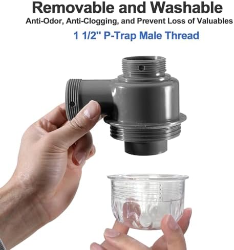 Sink Trap 1 1/2'' P-Trap Replacement Upgrade Visible Removable Easy to Clean - Image 2