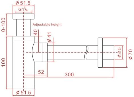 Bottle Trap, Brass Decorative 1 1/4 Bathroom Sink P Trap, Large Body Round - Image 6