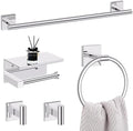 Lairuier Bathroom Hardware Set Polish Chrome, Towel Holder Set Wall Mounted by LairuierBathroomHardwareSet