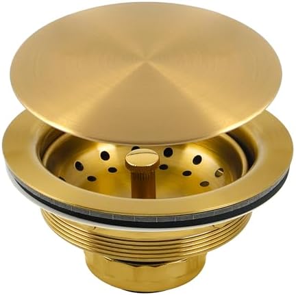 LQS Kitchen Sink Drain Assembly, Sink Drain Basket Strainer, Stainless Steel by LQS