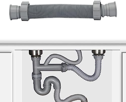 Flexible P-Trap Kit, 1-1/2 Inch Adjustable Drain Pipe - Image 4