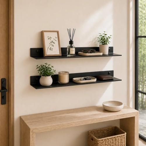 Z metnal Floating Shelves, Bedroom Shelves, Display Metal Wall Shelf - Image 2