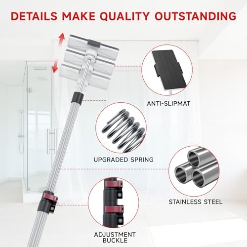 12FT Dust Barrier Poles, 4 Pack Zipper Wall Pole Kit - Image 4