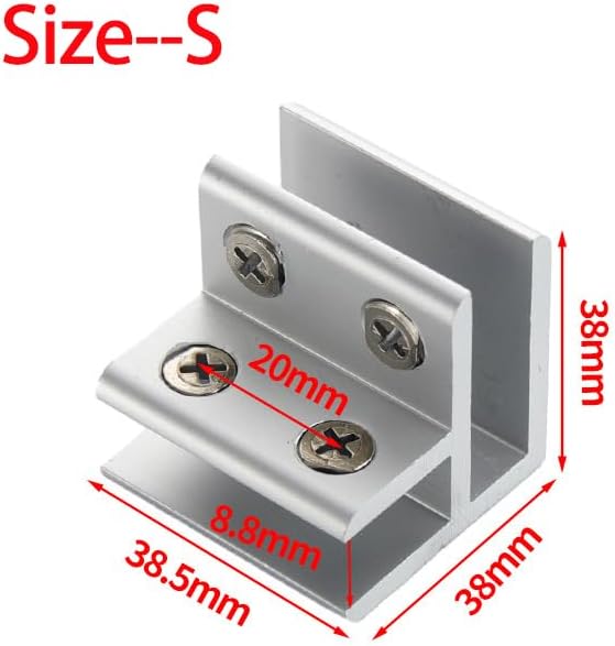 Aluminum Alloy Tile Glass Clamp Bracket Set – L, X Shape Connectors - Image 2
