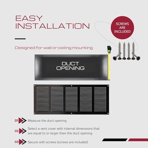 18x6 Vent Cover with Built-in Screen - Image 5
