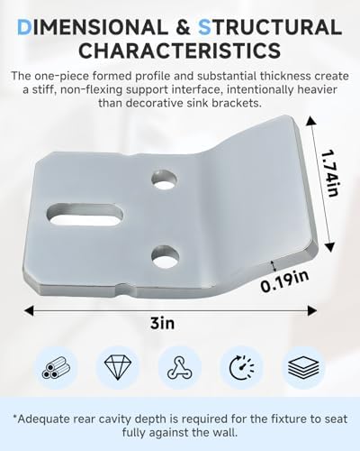 4 Pieces Wall Mounted Sink Hook Bracket 1224196, Sink Wall Mount Bracket - Image 6