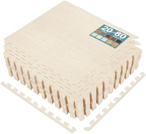 Sorbus Interlocking Wood Grain Foam Floor Tiles by Sorbus