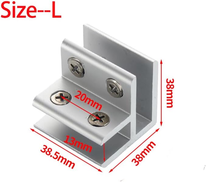 Aluminum Alloy Tile Glass Clamp Bracket Set – L, X Shape Connectors - Image 2