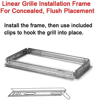 HVAC Premium 4"W X 4"H Linear Aluminum Clip-On Bar Return Air Grille - Image 6
