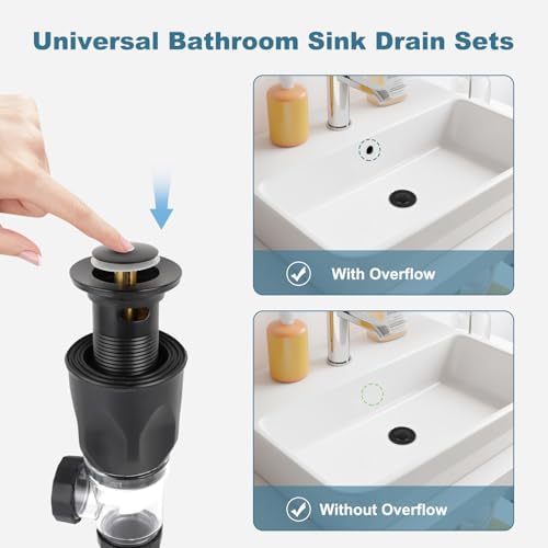 Bathroom Sink Drain Kit, Drain Pipe - Image 2