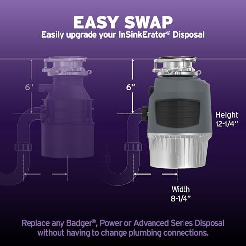 INSINKERATOR Evolution 1.0HP LED Garbage Disposal & Antimicrobial Flange - Image 2
