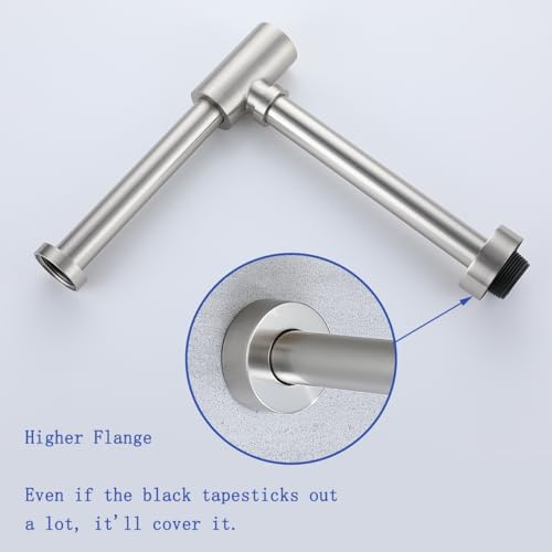 Basin Bottle Trap Brushed Nickel Sink Bathroom Waste Pipe 1-1/4 inch Slip Inlet - Image 6