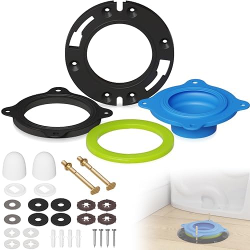 NEEXAN Wax Ring Kit, Electroplated Iron Bolts and Caps by neexan