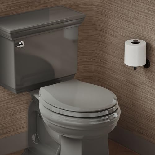 KOHLER 4639-RL-NY Cachet ReadyLatch Round Toilet Seat Soft Close, Thunder Grey - Image 2