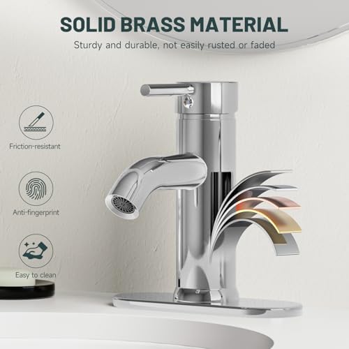Chrome Bathroom Faucet for 1 or 3 Holes - Image 4