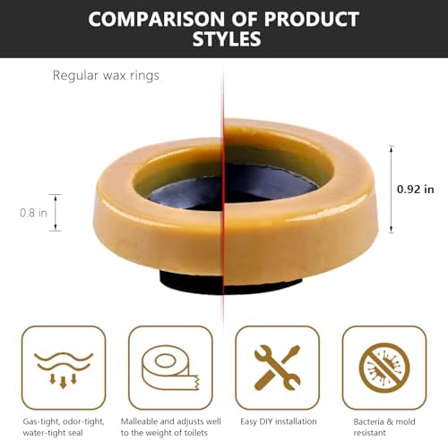 boeemi Thick Toilet Wax Ring 2 Pack Fits 3-4 Inch Lines, Universal Fit - Image 3