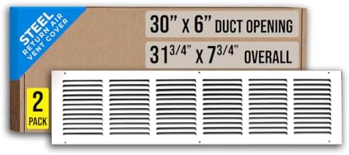 Fits 30x6 Duct Opening | Steel Return Air Grille by Handua | Vent Cover Grill by Handua