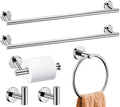 6 Pieces Polished Chrome Bathroom Hardware Accessories Set, SUS304 Stainless by Meetuniquestylesandneeds