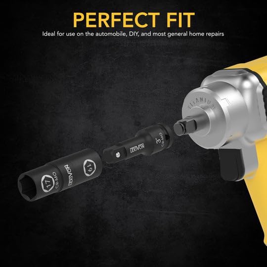 LEXIVON Lug Nut Impact Socket Set, 1/2-Inch Drive | Innovative 8-IN-4 Flip - Image 4
