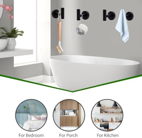 10pcs Matte Black Retractable Bathroom Hardware Set - Image 5