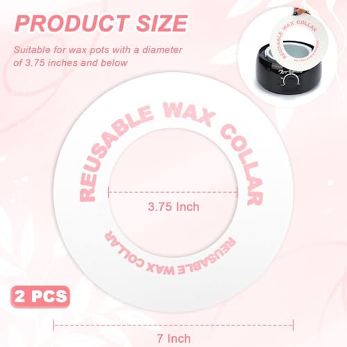 2 PCS Reusable Silicone Wax Collars Fits Most 14 Oz Wax Pot Liner Collar Clean - Image 2