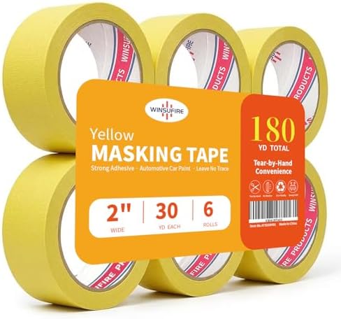 Yellow Masking Tape, Colored Painters Tape by Winsufire