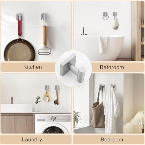 5 Pieces Bathroom Hardware Set, Brushed Nickel Towel Bar Set Includes 23.6” - Image 5
