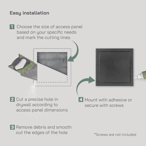 Vent Systems 8'' x 8'' Inch Anthracite Metal Access Panel - Image 5