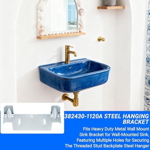 382430-1120A Steel Hanging Bracket, Heavy Duty Metal Wall Mount Sink Bracket - Image 6