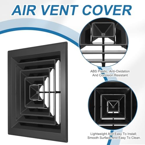 PATIKIL 16 x 16 Inch Square Vent Cover, Plastic Return Air Grille Ceiling Air - Image 4