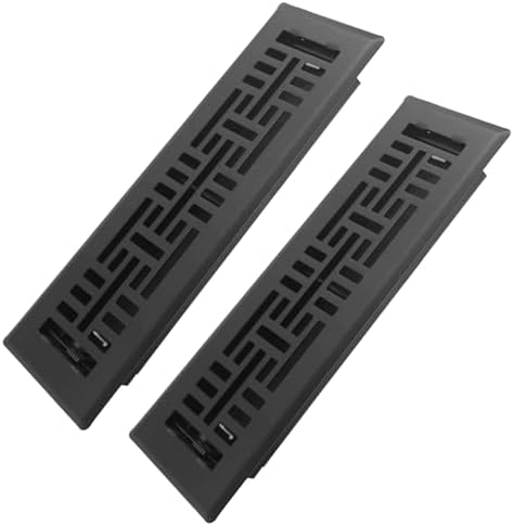 Howeall 2x10 Inches 2 Pack Heavy Duty Walkable Floor Register Easy Adjust Air by Howeall