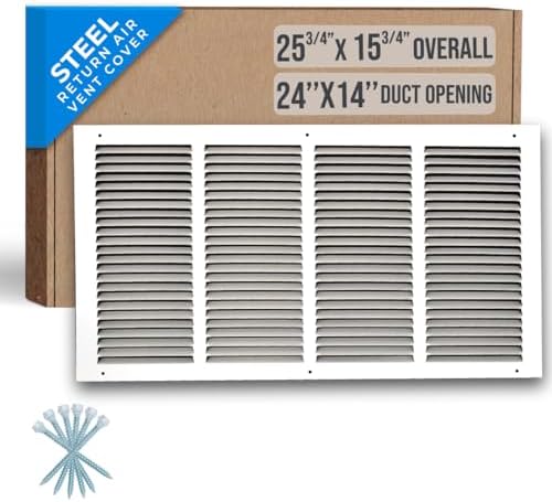 Fits 24x14 Duct Opening | Steel Return Air Grille by Handua | Vent Cover Grill by Handua