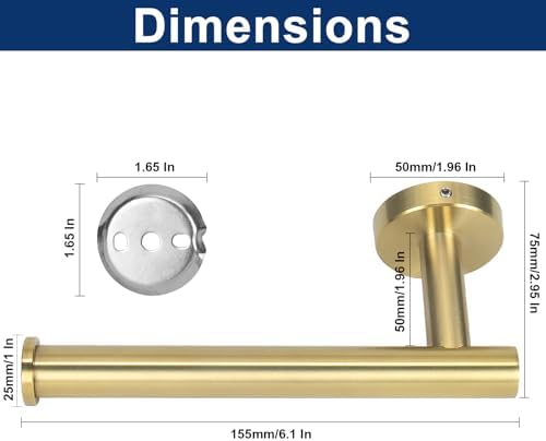 NearMoon Bathroom Toilet Paper Holder, Premium SUS304 Stainless Steel Rustproof - Image 5