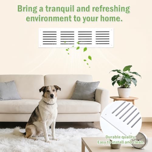 Return Air Grille Cover 32“ x 8.5”, Fits 28 x 5.5 Duct Opening, Durable PVC - Image 4