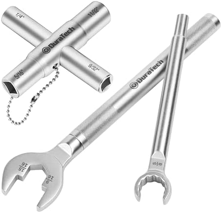 DURATECH 3-in-1 Plumber wrench & 4 Way Sillcock Key, by DURATECH