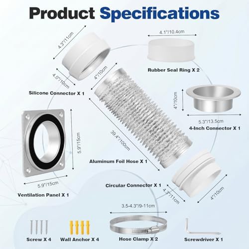 Roylvan Magnetic Dryer Vent Coupling, DV180 Airtight Seal Magnetic Dryer Vent - Image 2