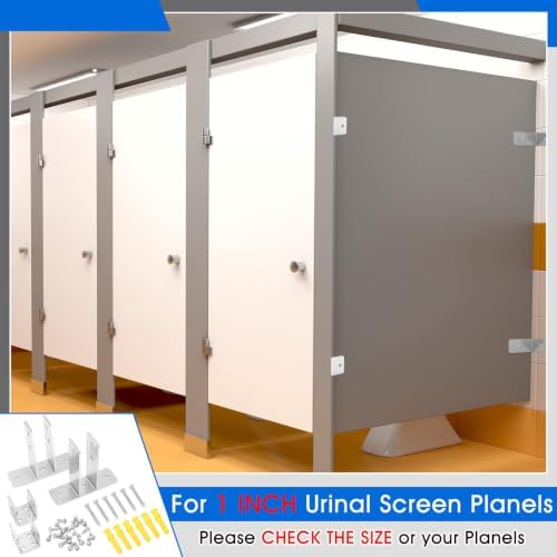Blulu 8 Pcs Bathroom Partition Bracket 2-Ear U-Shape - Image 3
