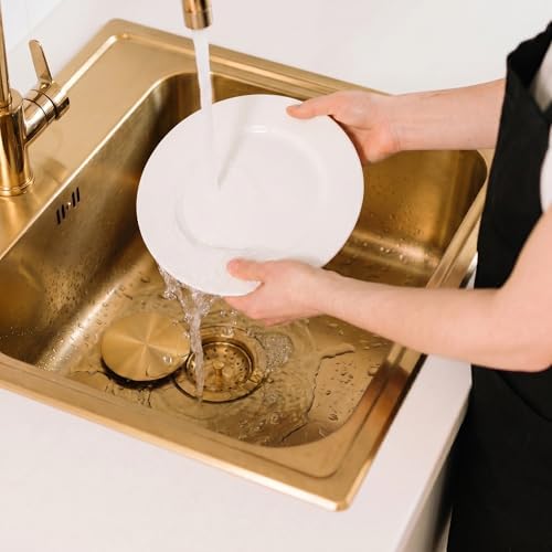 LQS Kitchen Sink Drain Assembly, Sink Drain Basket Strainer, Stainless Steel - Image 2