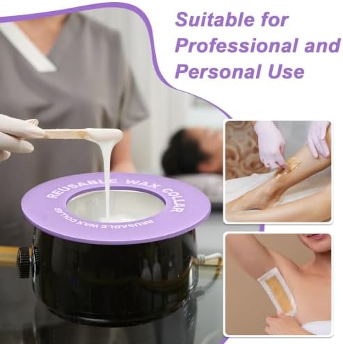 2 PCS Purple Reusable Silicone Wax Collars Fits Most 14-16 Oz - Image 7