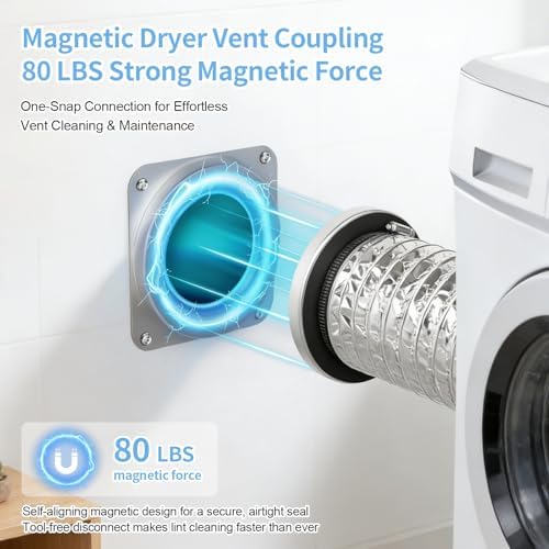 Magnetic Dryer Vent Coupling Connector Kit, 4 Inch Flexible Dryer Vent - Image 3