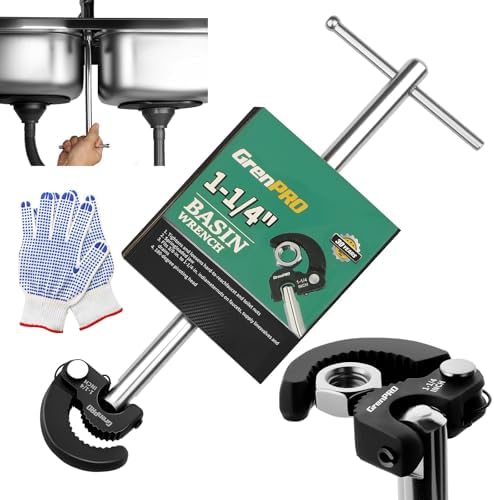 GRENPRO 11" Adjustable Basin Wrench Sink Faucet Tight Spaces Plumbing Tool by GrenPRO