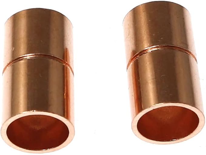 RLECS 8pcs Straight Copper Coupling Rolled Tube Stop Pipe Fitting 5/16 Inch ID - Image 4