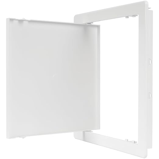 10" x 10" White ABS Plastic Plumbing Access Panel - Image 7