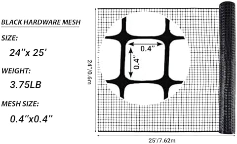 PotatoLife Black Plastic Garden Fence, Hardware Mesh - Image 4