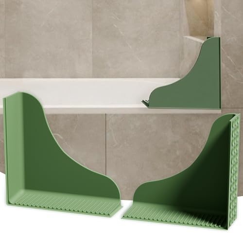 Roslim 2-Pack All-Silicone Shower Splash Guard, Bath Tub Corner Water Blocker by Roslim