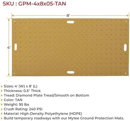 Mytee Products 4 Pcs Ground Protection Mats 4' x 8' - Image 6