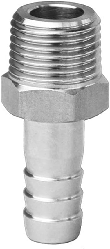 Stainless Steel Hose Barb Fitting 3/16" Hose Barb to 1/4" NPT Male Thread - Image 5